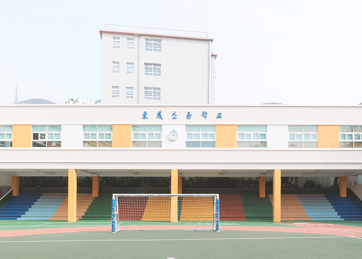 Adobe Portfolio Korea seoul Busan Schools playgrounds asia pastel football trees fine art