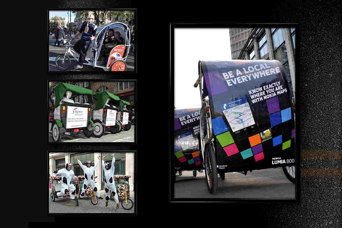 eco friendly Transport rickshaws IWWT OOH Event Branding event transport
