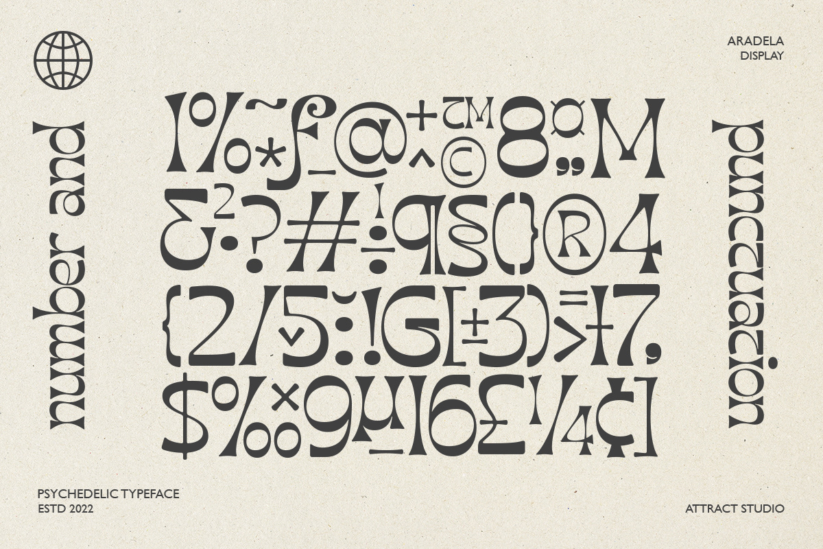 Display Logo Design Logotype modern ornamental psychedelic Typeface typography   Unique Font  vintage