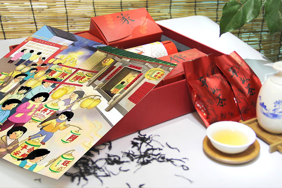 packaging illusstration chinese spring festival gift