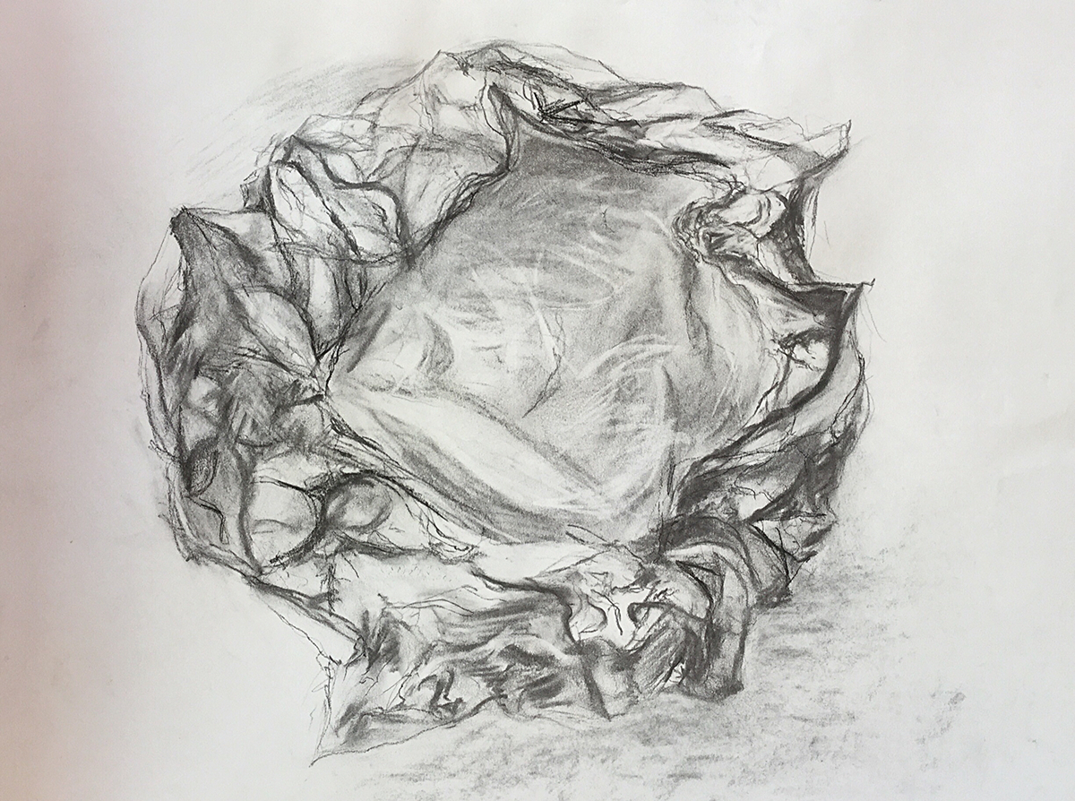 paper crumpled Drawing 
