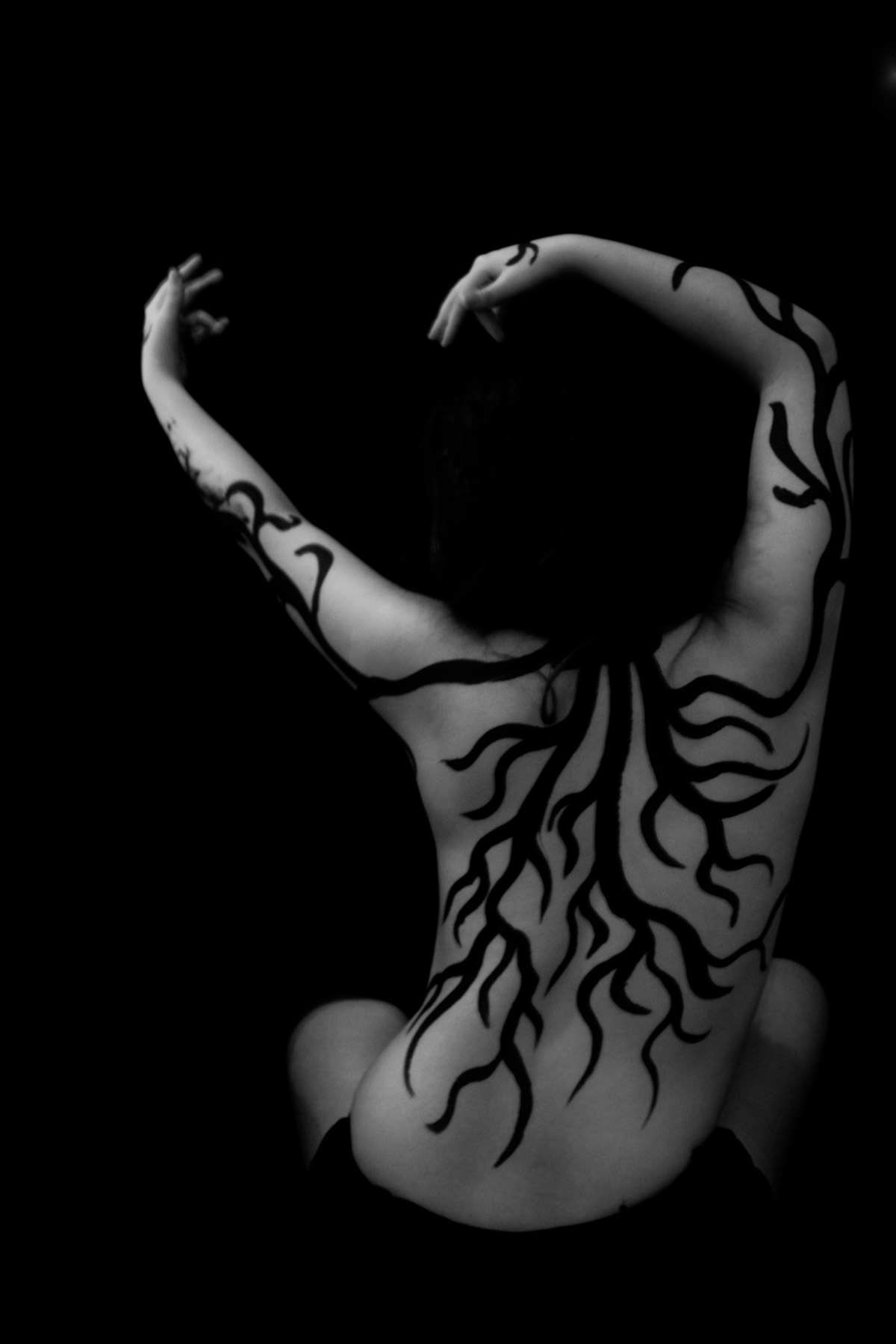 roots  painting  Photography  trees  Body Art