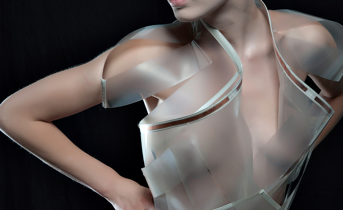 interactive fashion  high-tech fashion  smart foils transparent dress  intimacy 2.0  roosegaarde  