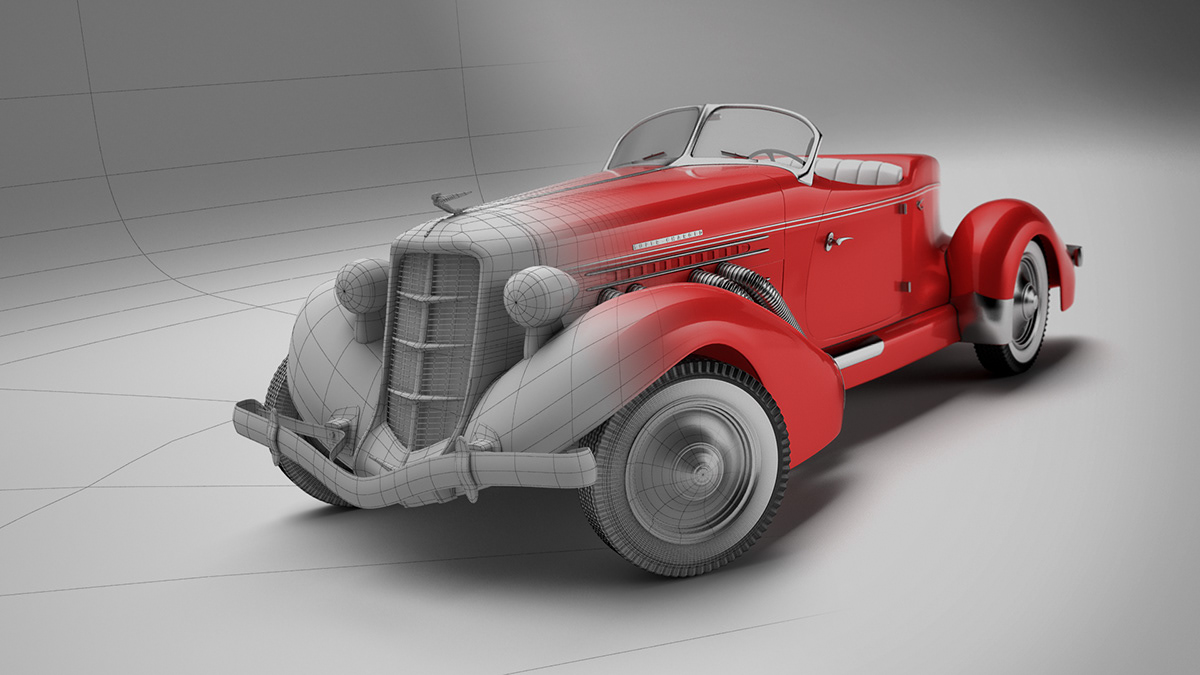 car 3D rendering modeling CG