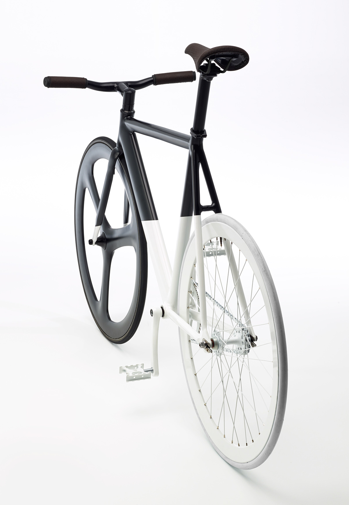 fixie fixedgear fixed Custom Bicycle black White Lasercut engraving pattern futuristic pure less core
