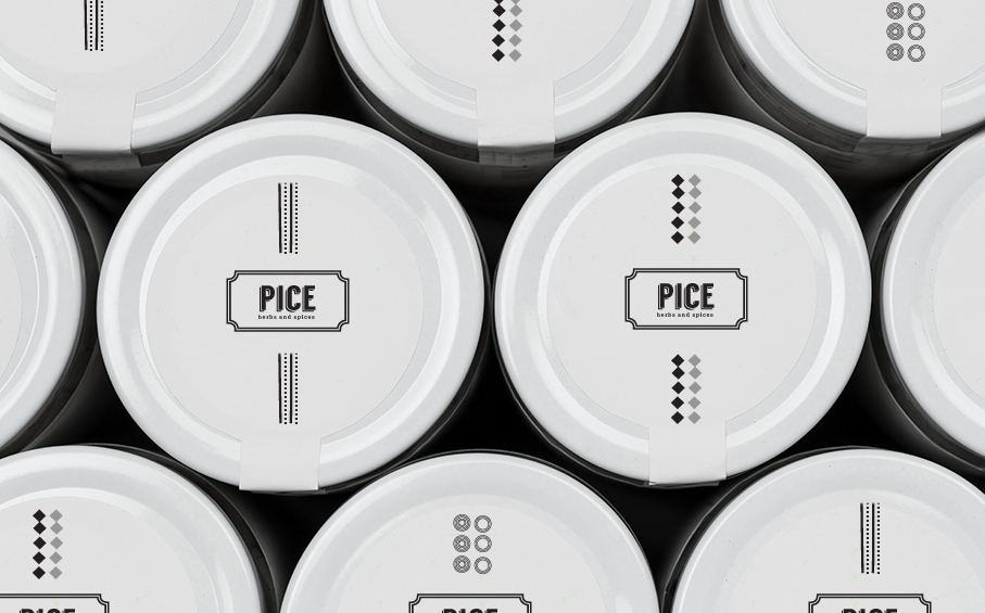 spices Salt Paprika Carry labels pattern black and white PICE stationary cards