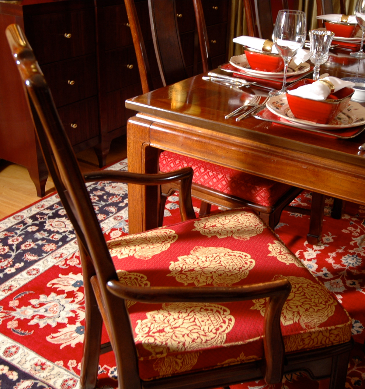 red rooms red dining rooms asian interiors  Spanish Colonial Art vintage lighting top interior designers persian rugs Stone Fireplaces  blue rooms Traditional furniture colonial homes tudor colonial homes Dining Rooms living rooms foyers
