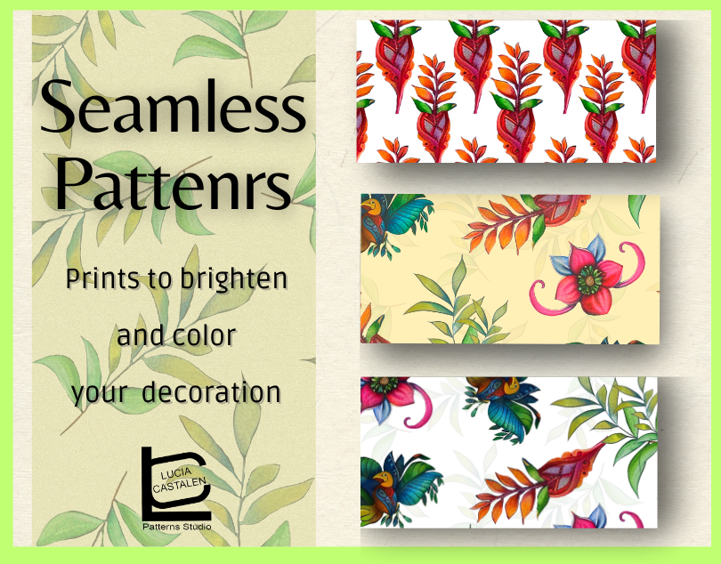 decor fabric seamless floral watercolor Patterns textile prints Fashion  brighten