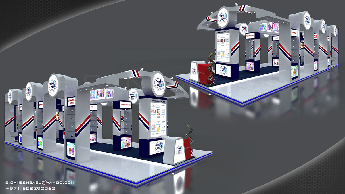 Exhibition  booth stall 3D 3dmax Illustrator photoshop art creative