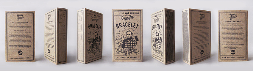brand monsieur bojangles package bracelets lifestyle Outdoor vintage Authenticity craftsmanship lettering lumber jack inspired logo lifestyle originals
