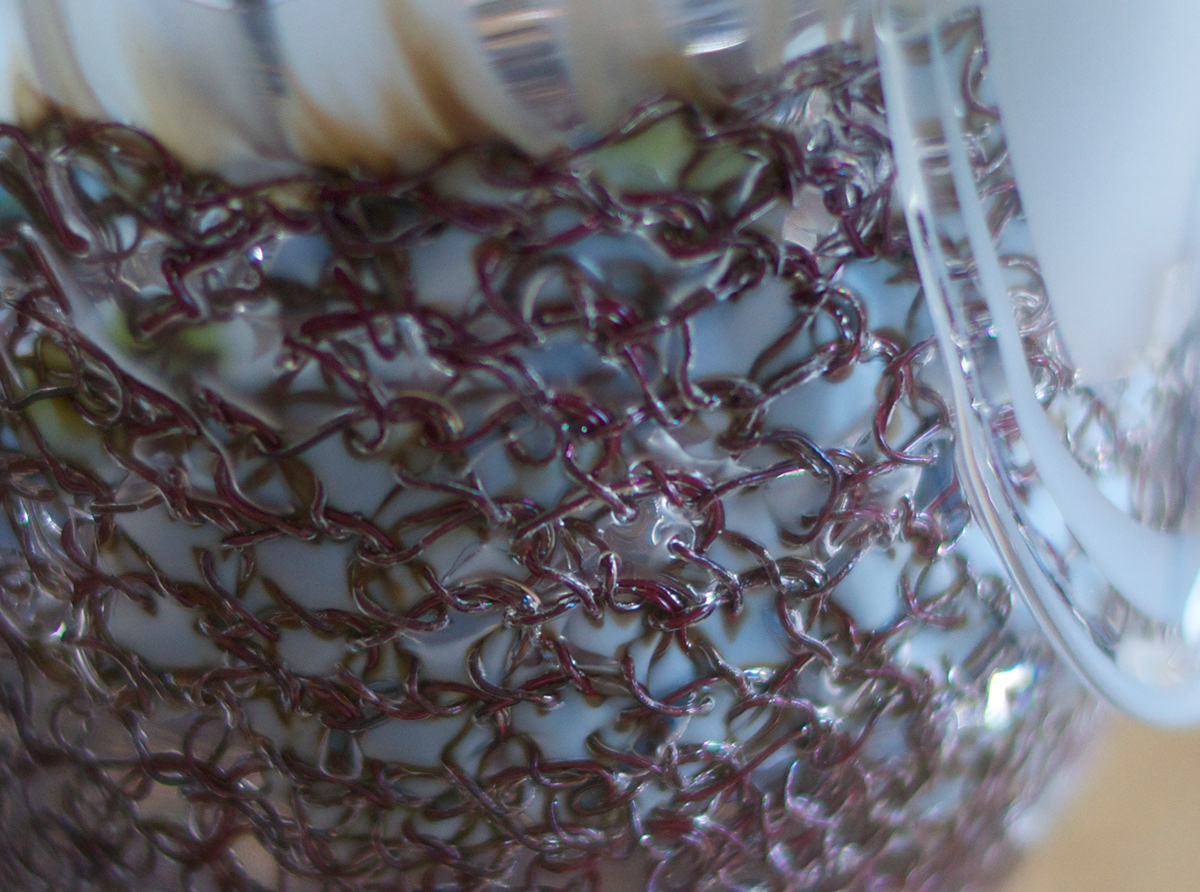 glass glassblowing wire copper crochet