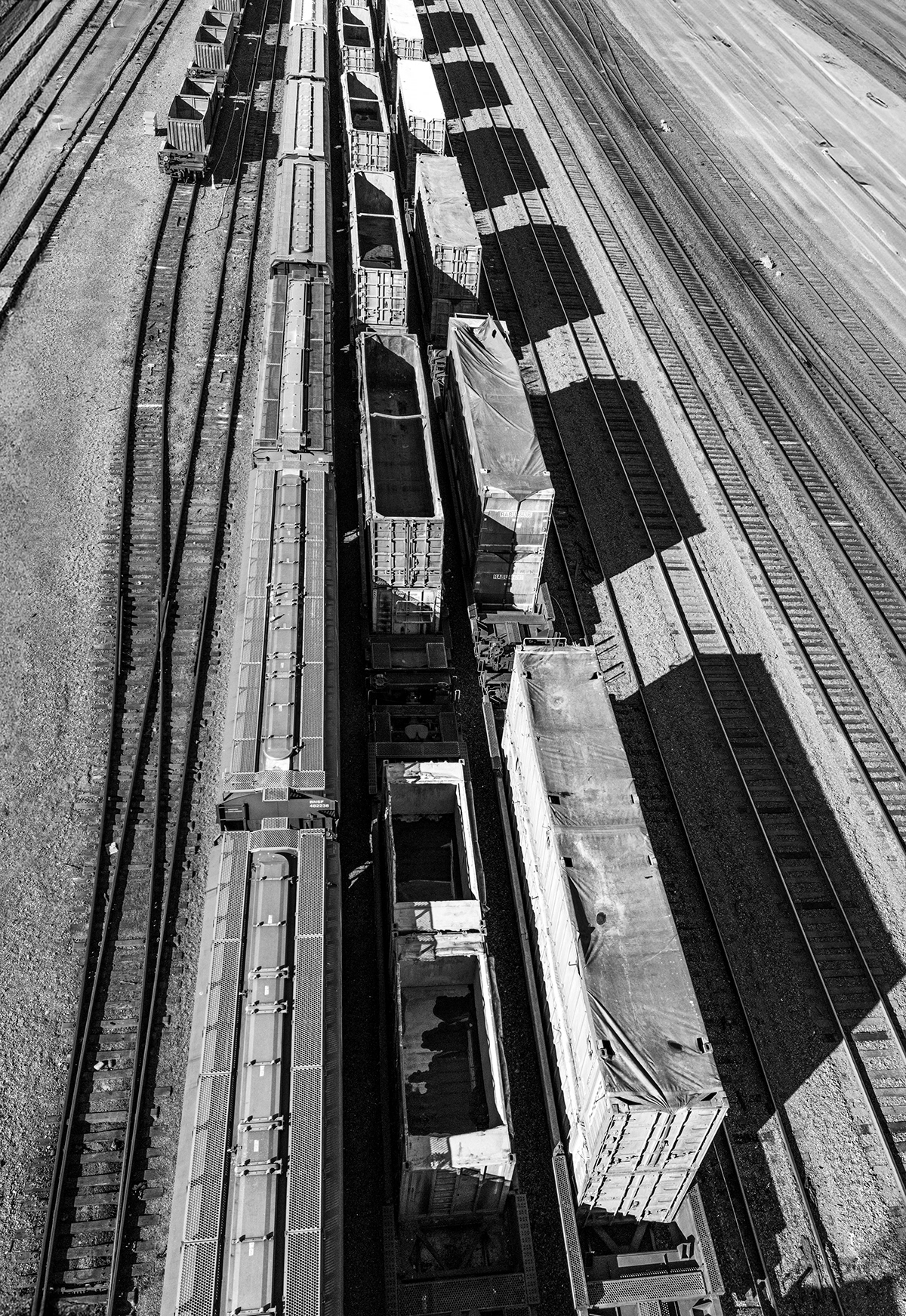 railway train train tracks abstract