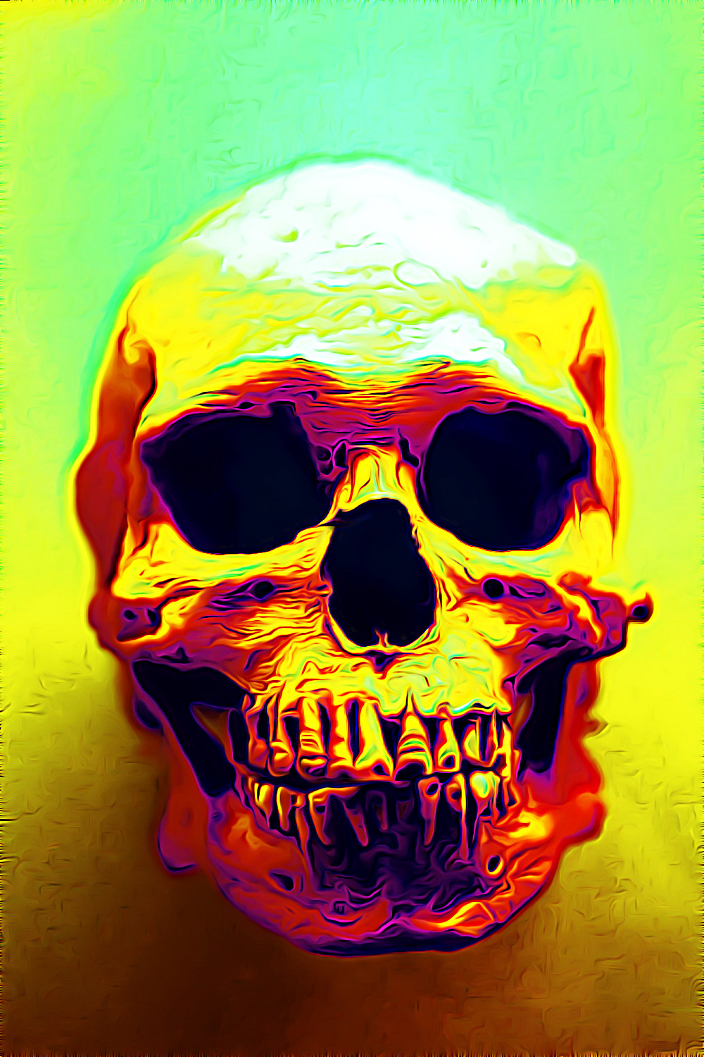 skull abstract vibrant skulls Colourful 