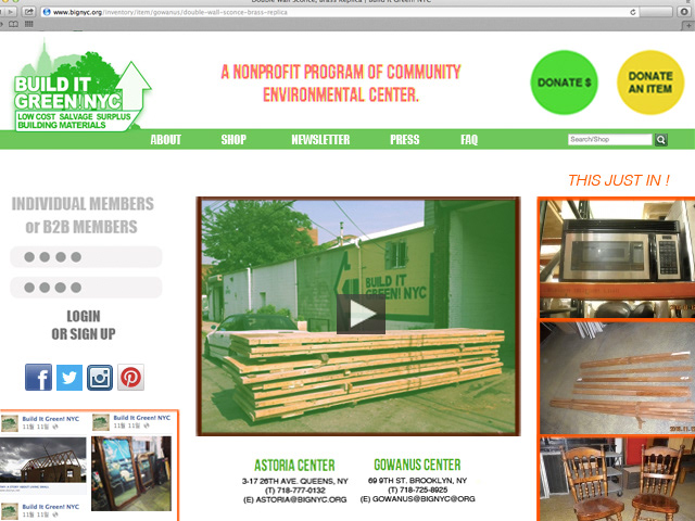BIGNYC Build it Green non-profit eco-friendly