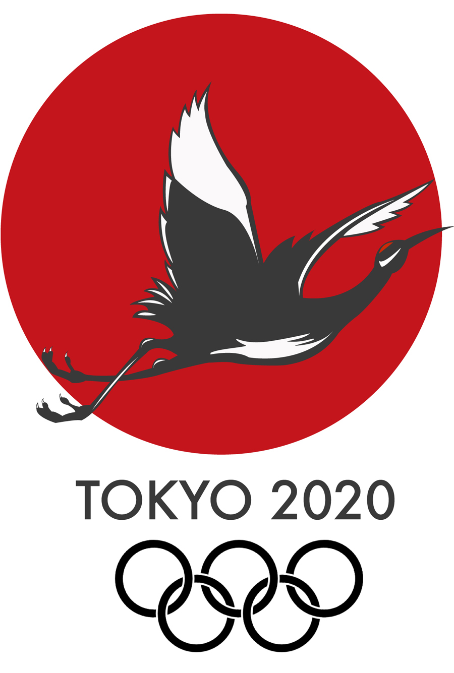 Olympics tokyo Coca Cola sports poster crane bird