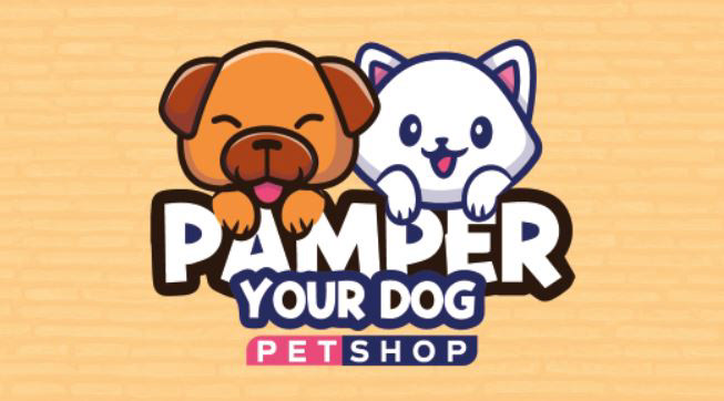 dog Cat animal vector Logo Design petshop veterinary 登義參藥行 card