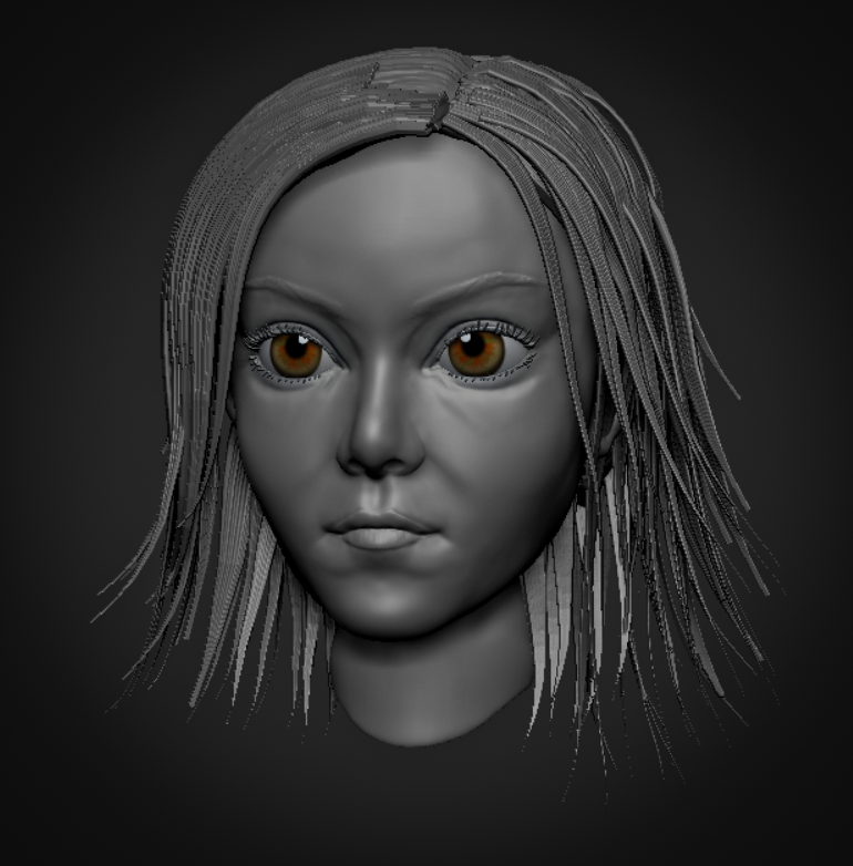 3d modeling 3d sculpting Alita Character character modeling Character Sculpting Digital Sculpting sculpting 