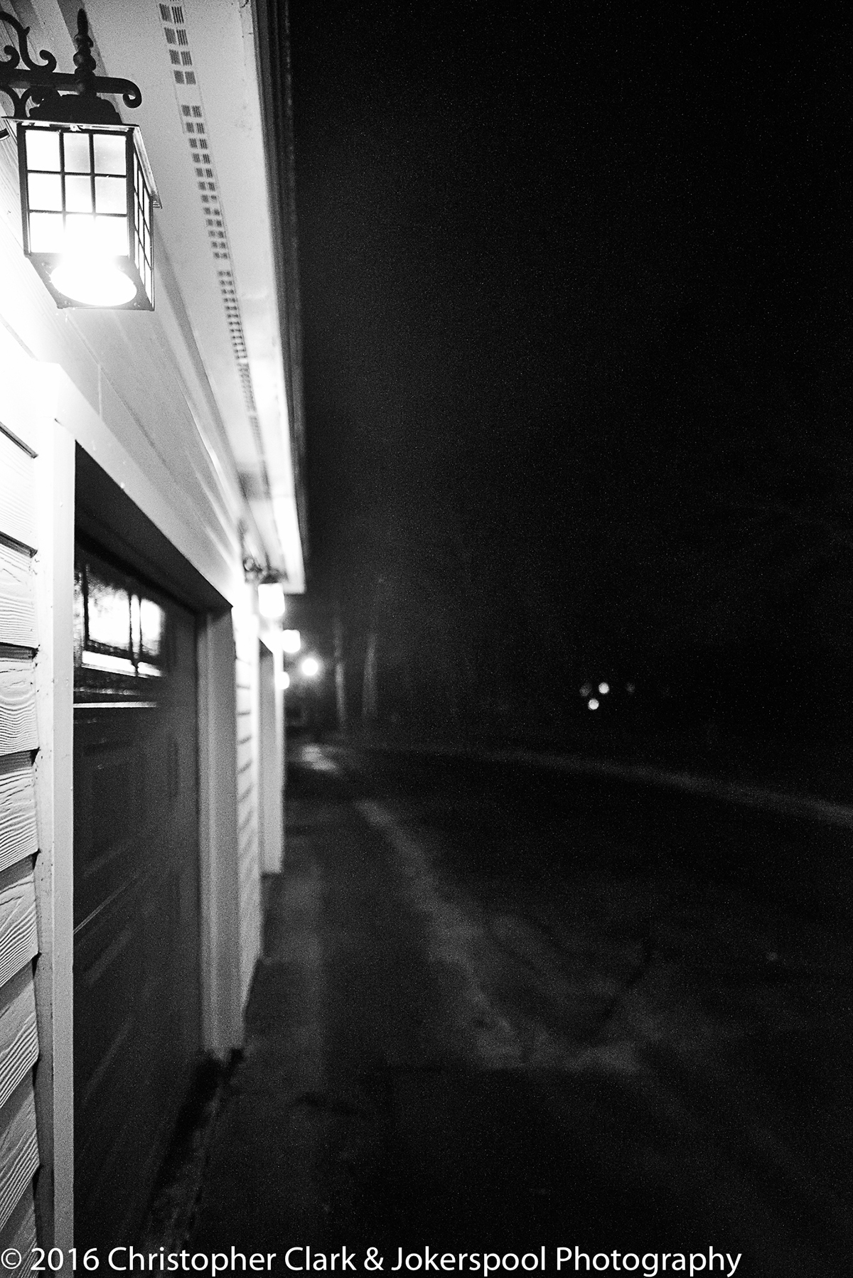 black and white Night Walk Shadows low light slow shutter night time