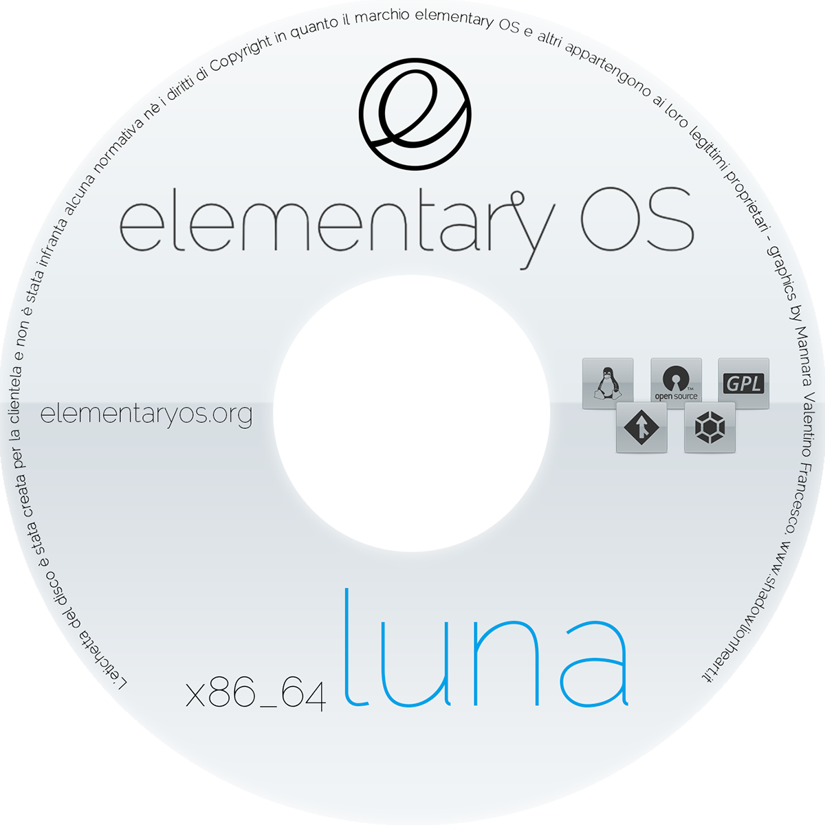 GNU/Linux community italian open source Ubuntu elementary material Promotional chakra