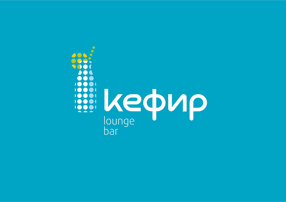 Corporate Identity Logo Design bar menu sign Kefir