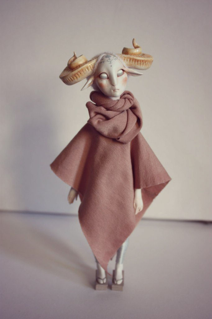 faun doll girl Horn animal ram