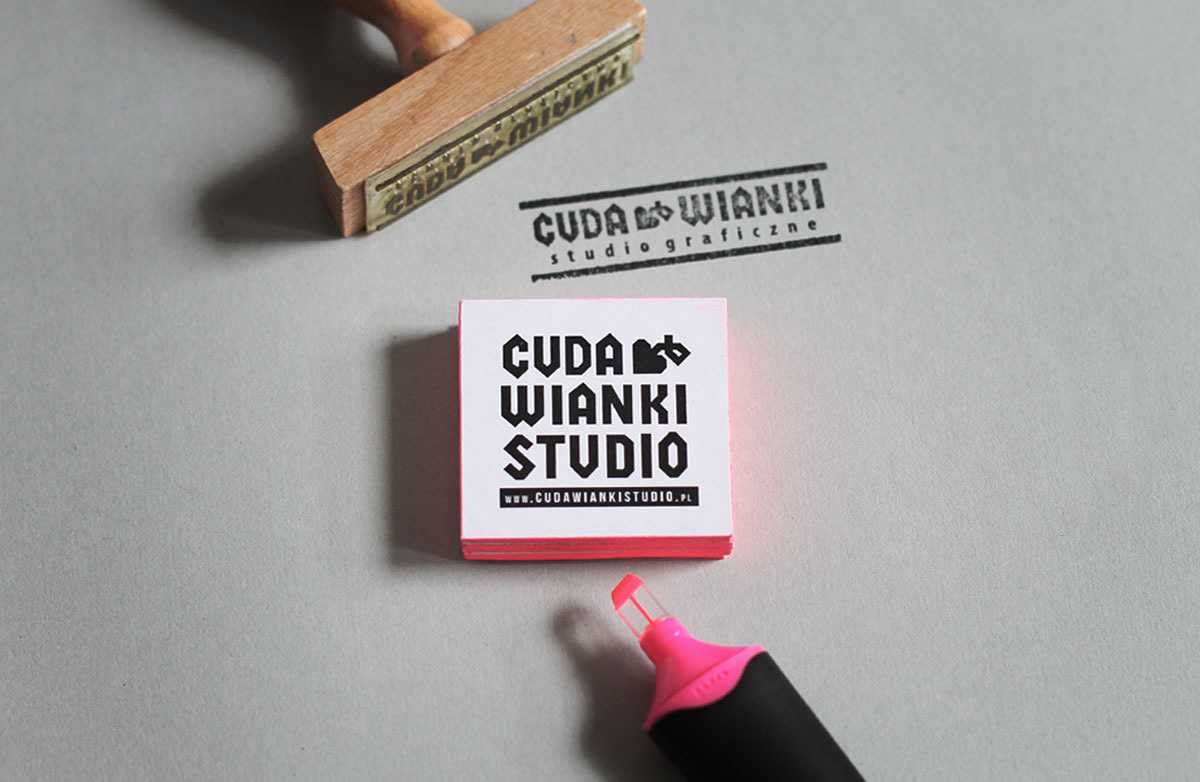 business card made neon handmade identity logo Business Cards hand pink