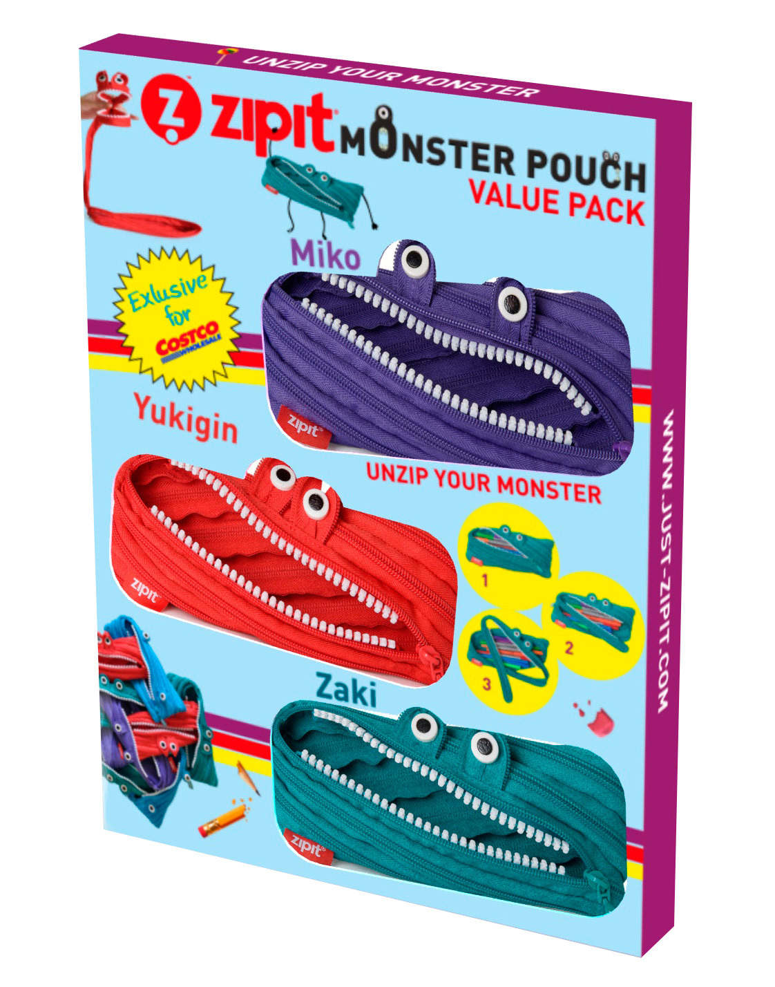 bags kids Pouches monsters