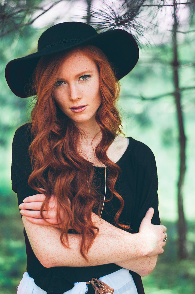 fashion editorial lauren leggatt photography model vancouver kelowna forest redhead editorial Post Production long skirt Natural Light