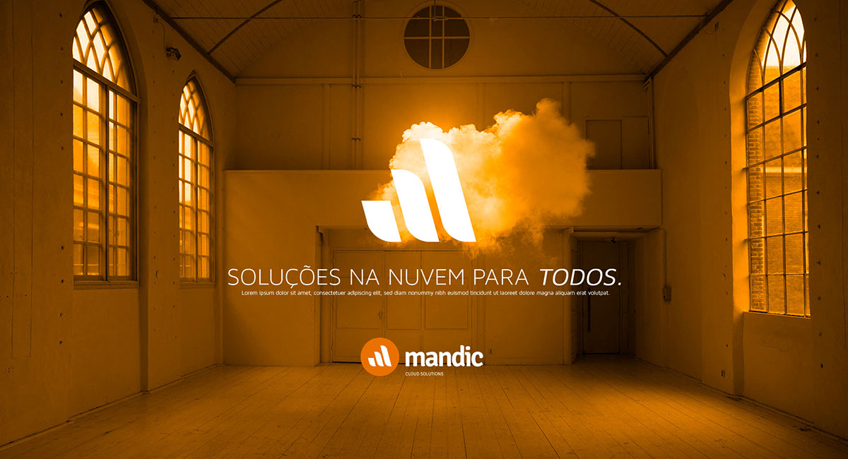 Mandic cloud Technology information Icon brand Rebrand i 