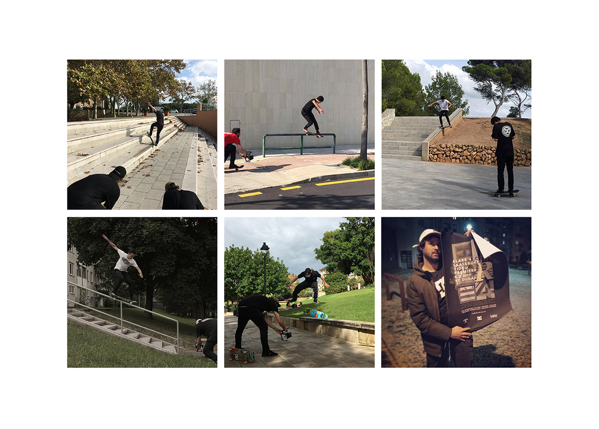 Adobe Portfolio skateboard video poster premiere Skatespots Street typography  