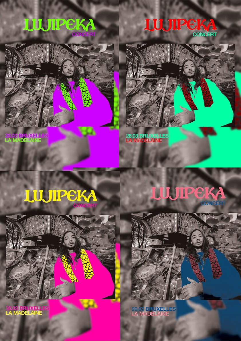 design lujipeka music poster print rapper visual identity