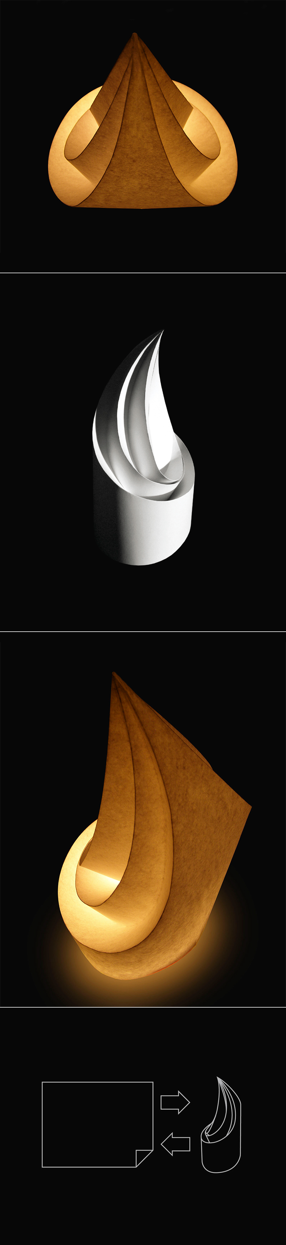 paper design product design  Lamp