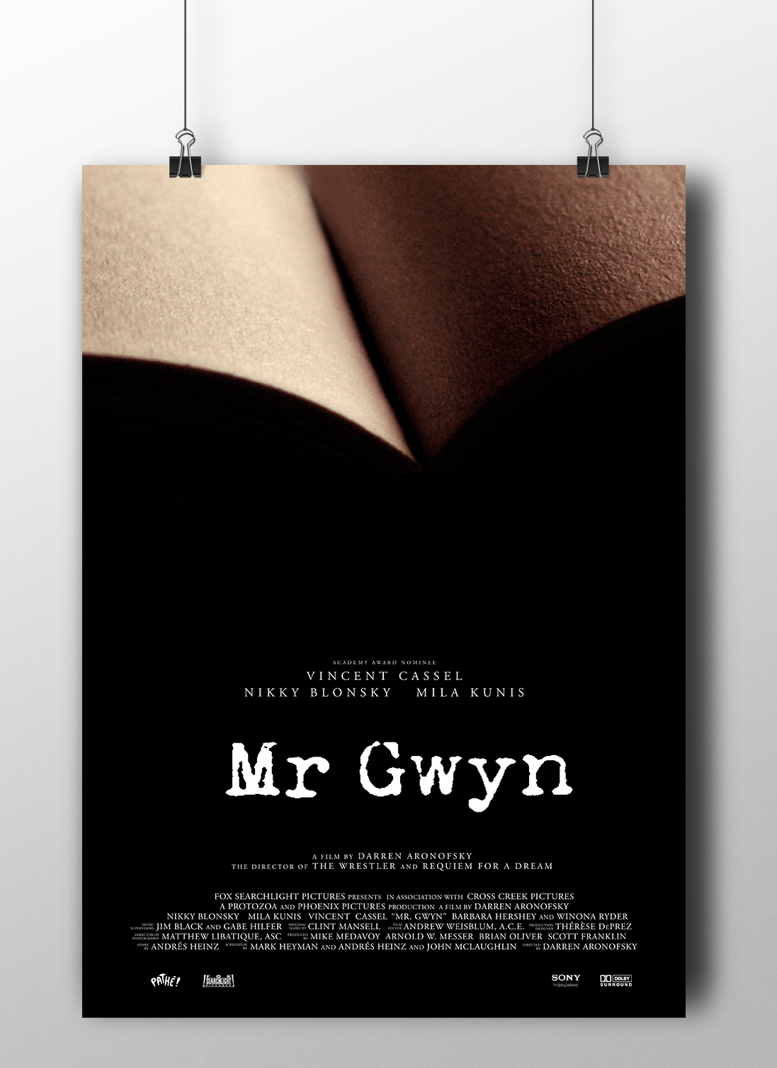 gwyn Mr Gwyn poster movie book PressBook credits intro video cartel creditos novel writer Sensuality alessandro baricco