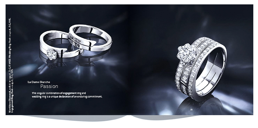 print brochure diamond  montblanc luxury exclusive boutique print finishing