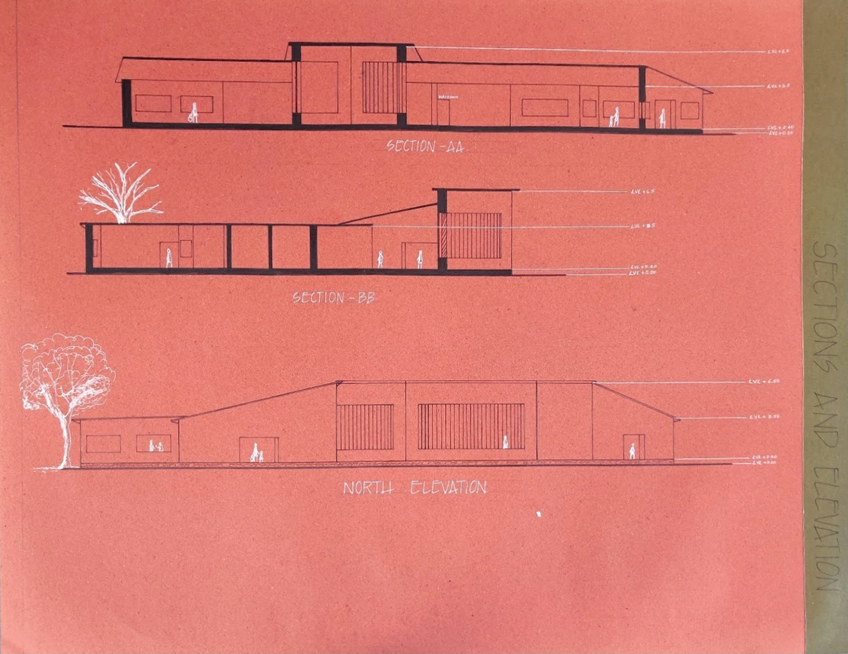 architectural design hand made portfolio pop up sheet Supermarket