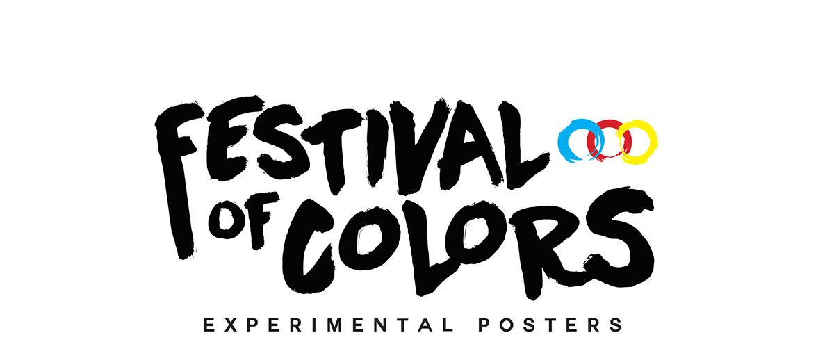 experimental poster holi festival colors san francisco New York seattle powder Custom Script stencil