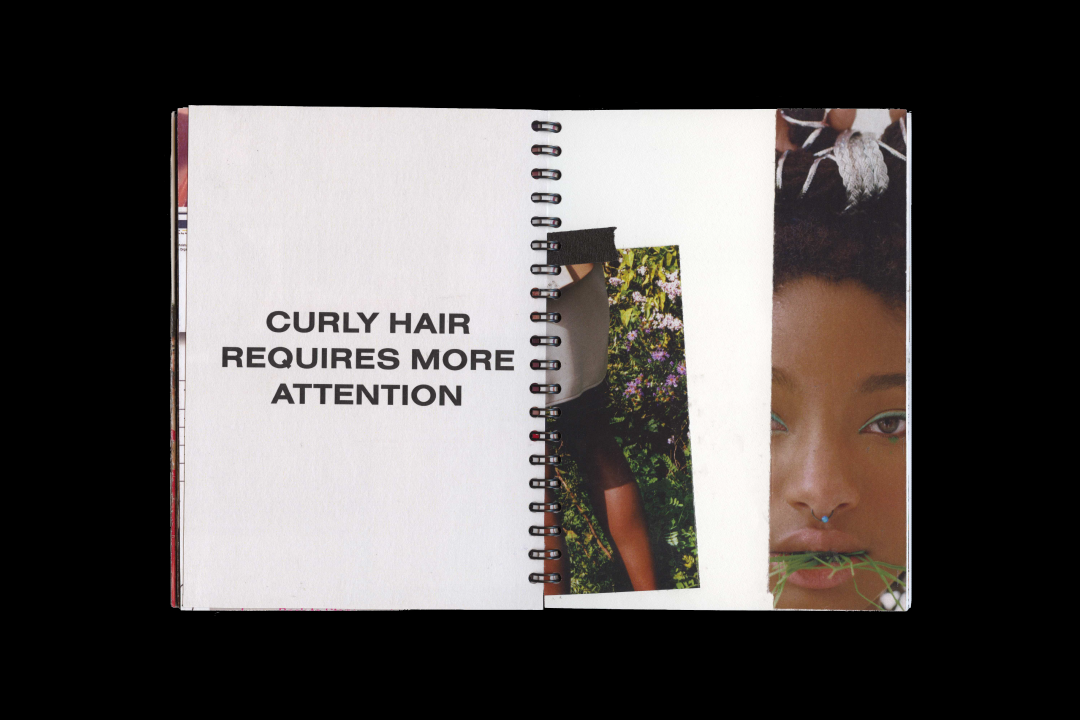 print design  graphic design  collage book design typography   curly hair natural hair Black Community publication