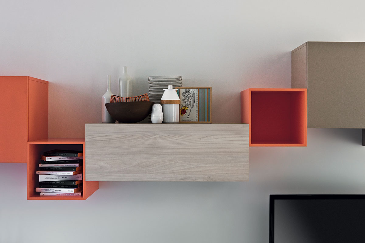 modern interiordesign wohnzimmer tv Wohnwand Einrichtung designer minimal Italy novamobili livingroom