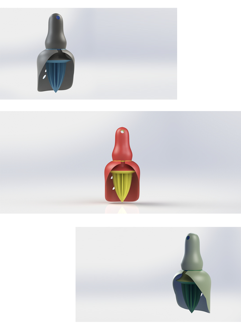 industrial design  product design  squeezer Espremedor colors plastic UFRJ Solidworks 3ds max