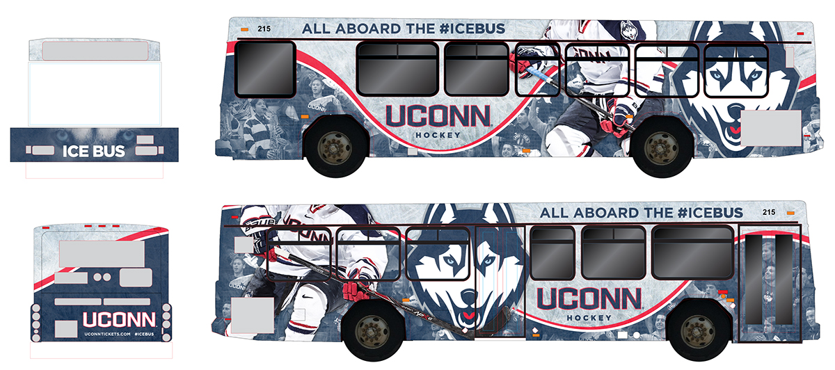 UConn hockey Bus Wrap