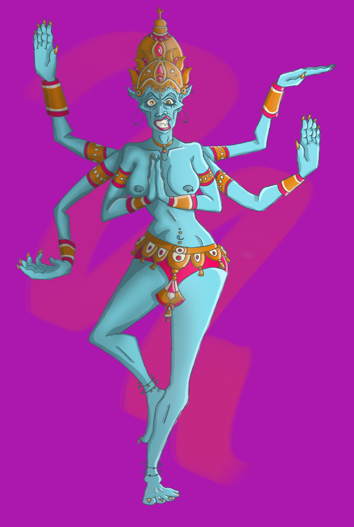 Hindu Character digital painting