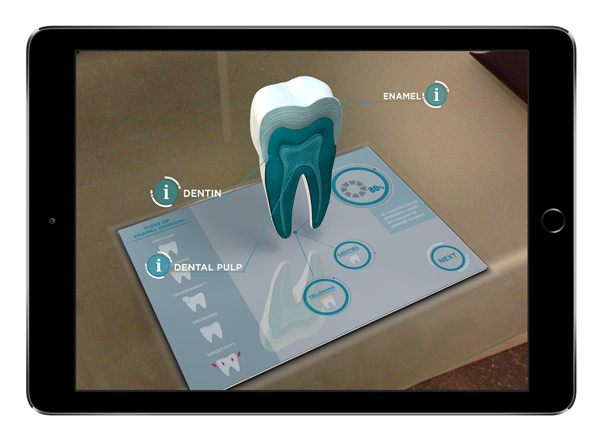 dental augmented reality AR enamel tooth