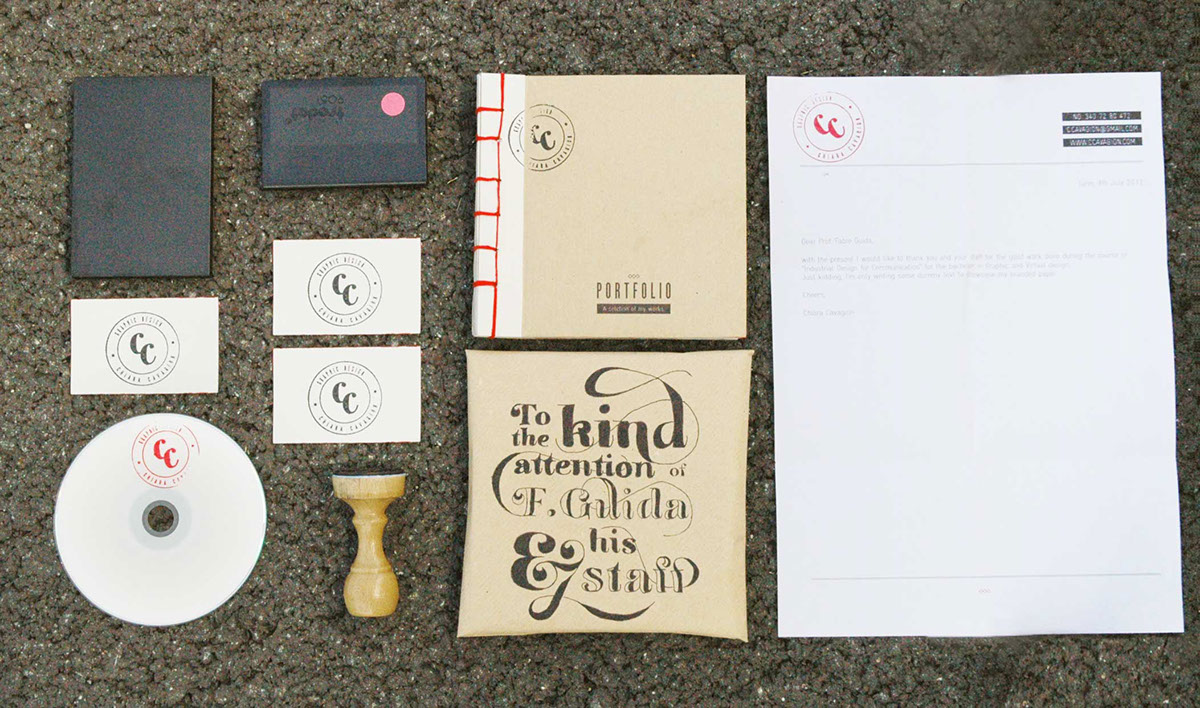 portfolio self Promotion hand made binding japanese type print