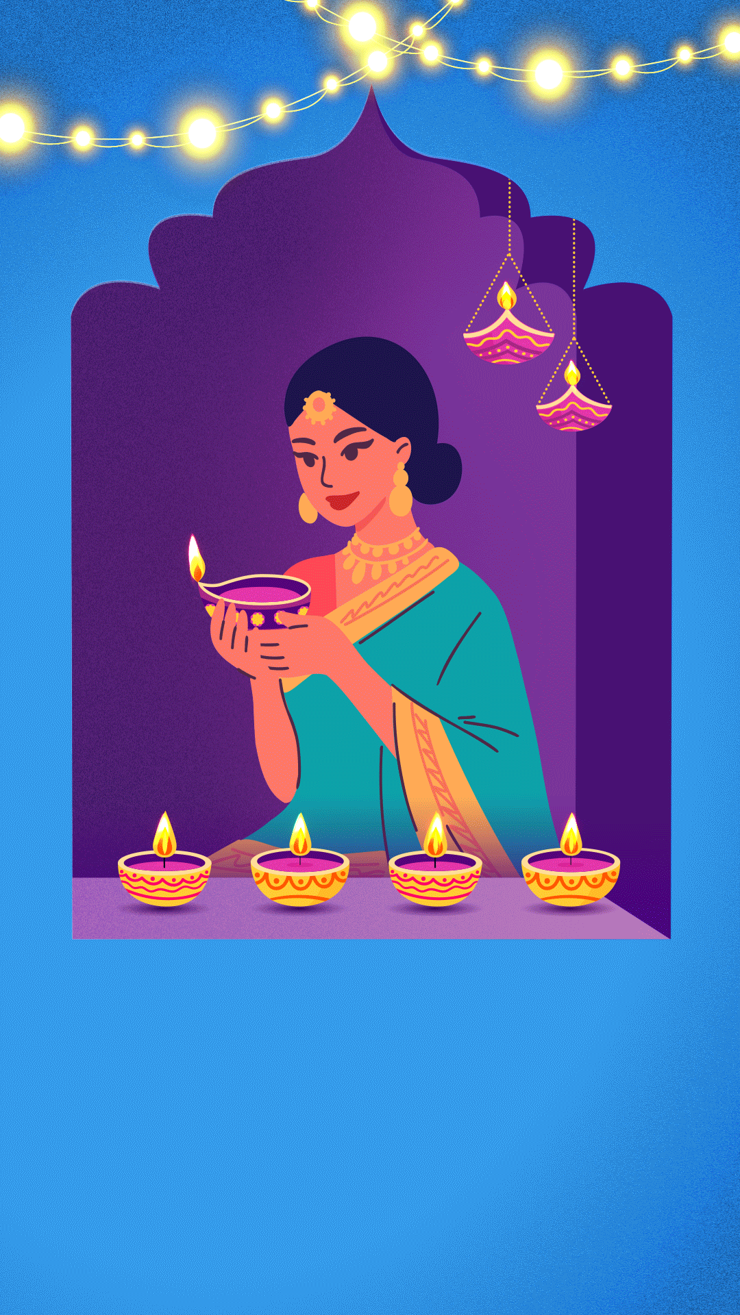 festival deepavali Diwali Social media post wishes celebration poster illustration Digital Art  ILLUSTRATION  Diwali Poster