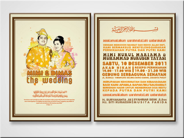 wedding invitation  digital painting