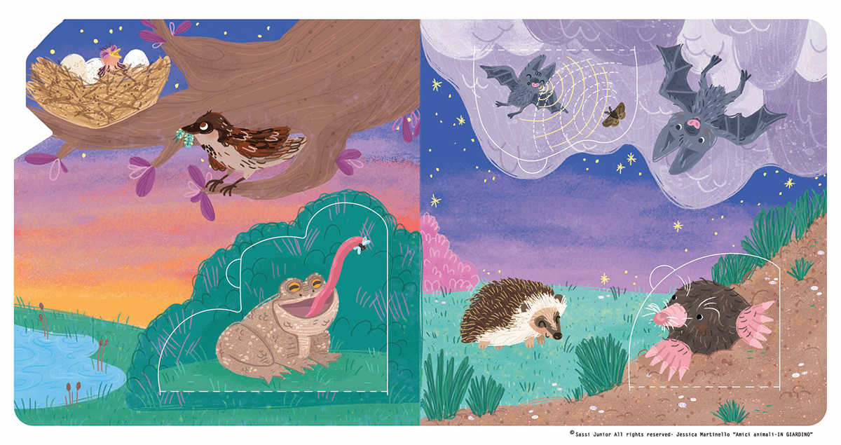 ILLUSTRATION  Digital Art  Character design  children's book board game animals farm garden pets