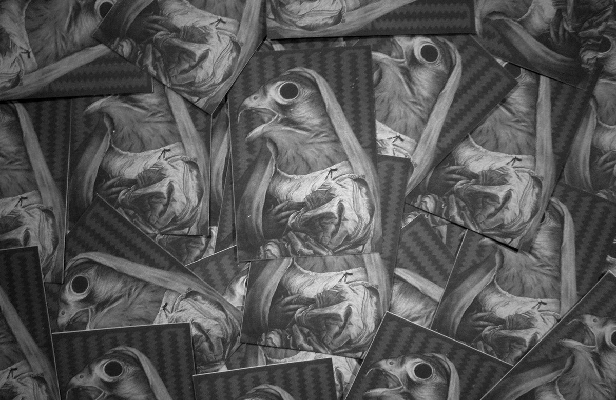 stickers collage Street bird art Nantes Paris Montreal New York rapace handmade