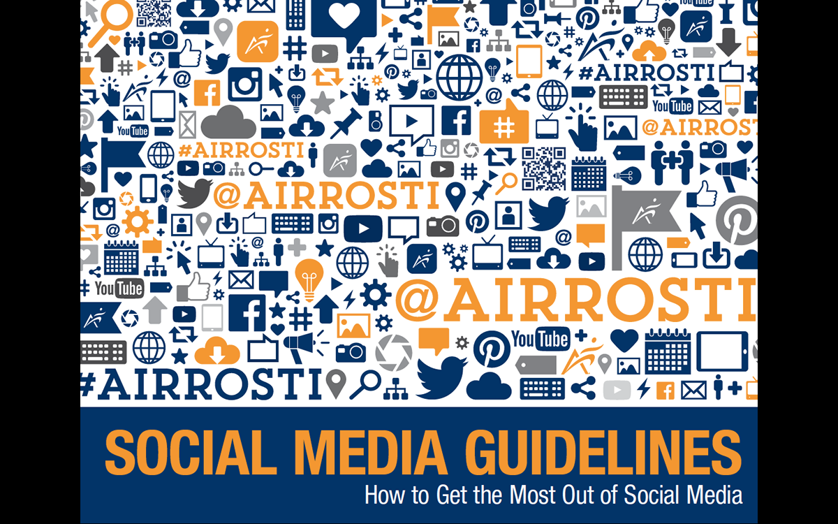 social media guidelines print icons logo
