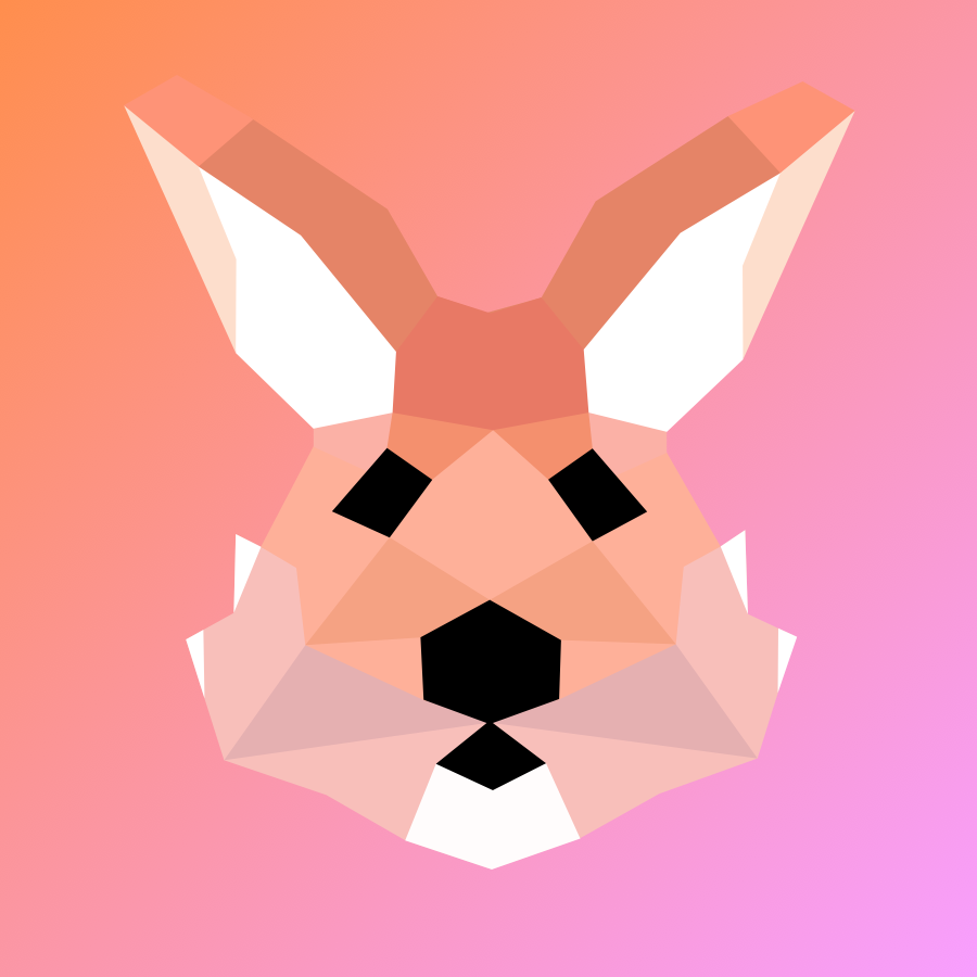 rabbit animal fractal ILLUSTRATION  pink animal illustration graphic design  sketch app sketch bunny