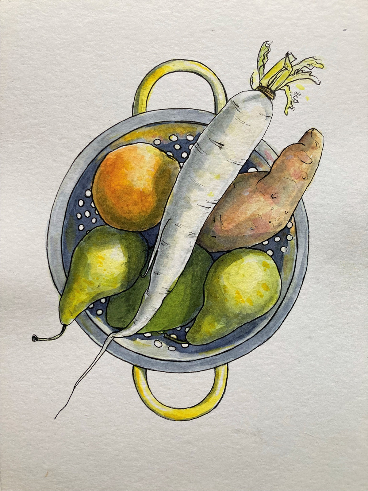 Food  foodillustration foodstyling fruits healthy organic vegan vegan food vegetables watercolor